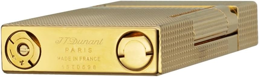 Classic Diamond Head Lighter, Clear Ping Sound, Refillable, Vintage Trench Metal Lighters, Adjustable Soft Flame, Unique Gift for Men Father Husband Boyfriend Friend (Gold)