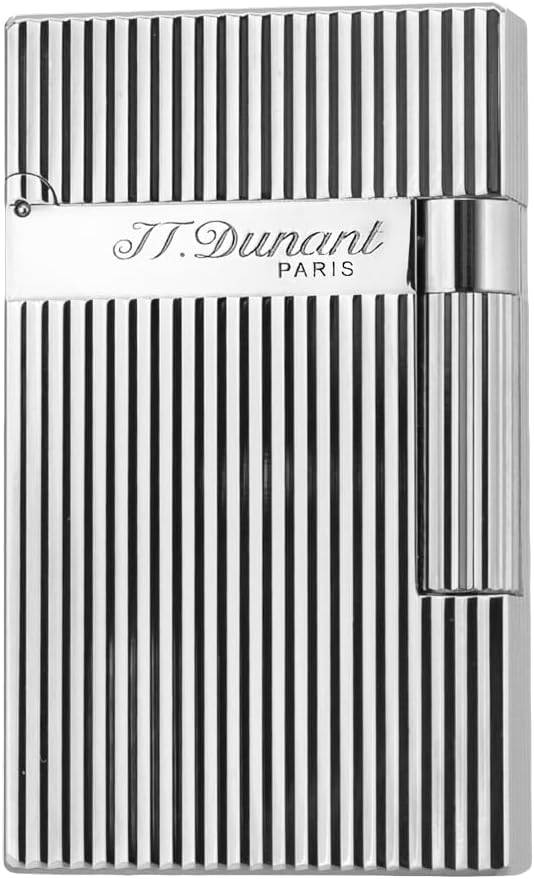 Classic Lighter,Vertical Lines Silver Lighters,Soft Flame,Refillable, lighters That Ping,Gift for Men Dad Boyfriend