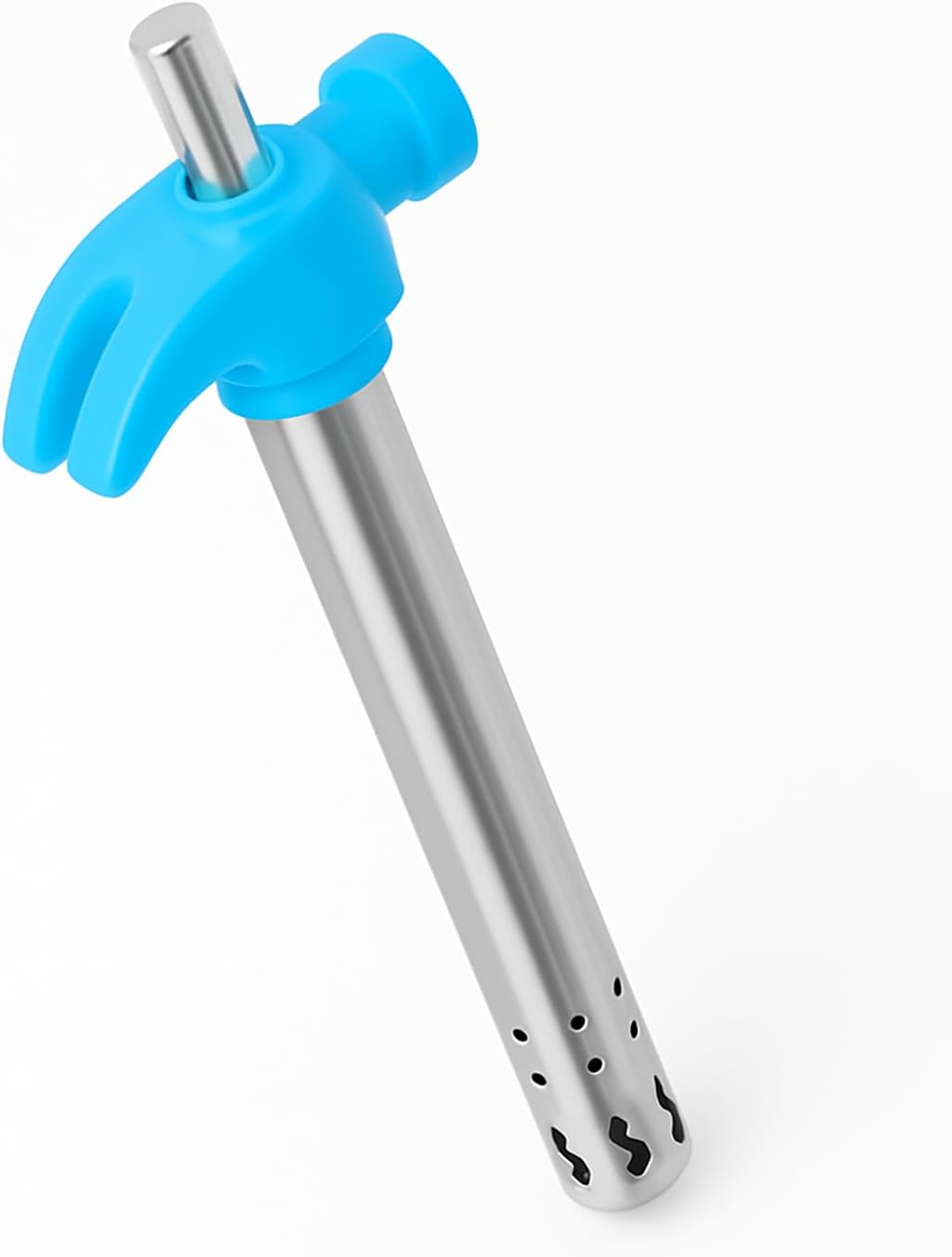 Nisun Easy Grip Premium Waterproof Stainless Steel Hammer Head Design Regular Gas Lighter for Gas Stove, Restaurants & Kitchen Use - Blue