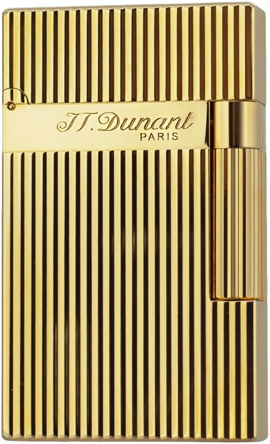 Classic Lighter, Brass refillable,Gold Bar Lighters, Adjustable Soft Flame,Side Slide Lgnition Steel Tone for Men Dad Husband