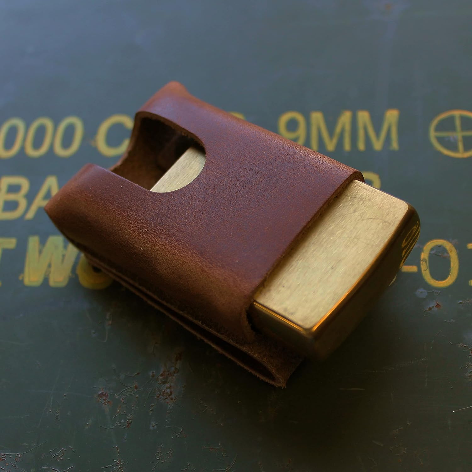 American Bench Craft Leather Lighter Pouch - Belt Case for Zippo Lighter